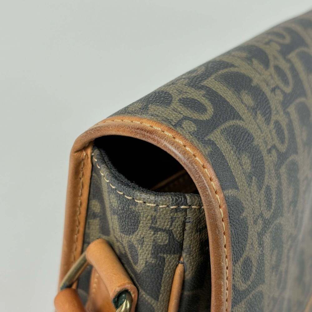 Christian Dior Trotter Pattern Shoulder Bag, Logo Print, Coated Canvas, Black... - Picture 5 of 9